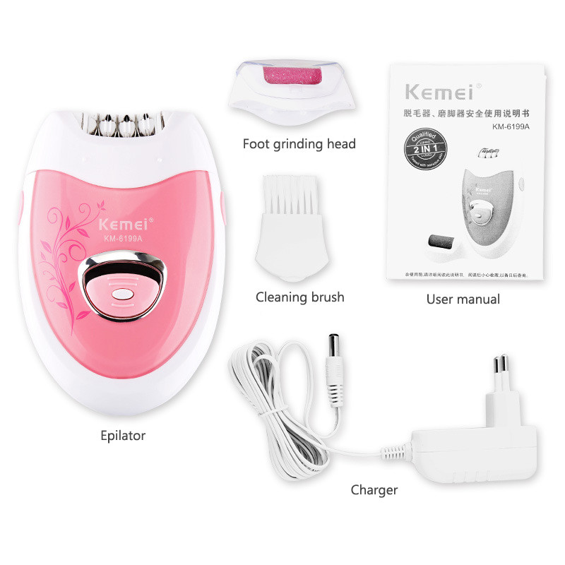 Lady Electric Epilator Επαναφορτιζόμενη Ασύρματη Αποτριχωτική Αποτριχωτική Επαγγελματική Γυναικεία Φροντίδα Ξυρίσματος Σώμα Πρόσωπο Μασχάλες Τρίμερ μπικίνι 45D
