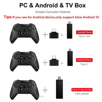 2.4G безжичен контролер за игри за Xbox One Аксесоари Геймпад за Android смартфон/Steam PC Джойстик за PS3 Controle Джойстик