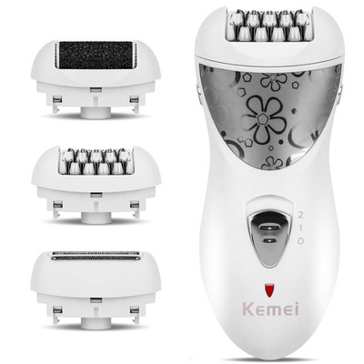 Kemei Epilator Rechargeable 3 in 1 Lady Hair Remover Shaver Electric Callus Remover Depilador Removal for Women Tool Care Tools