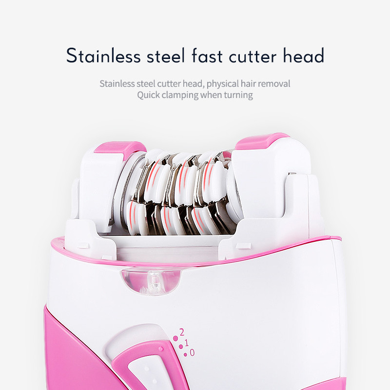 Kemei Epiliatorius moterims Įkraunamas plaukų šalinimo aparatas Elektrinis moteriškas skustuvas, skirtas bikini kūnui veidui pažastims USB įkroviklis 40D