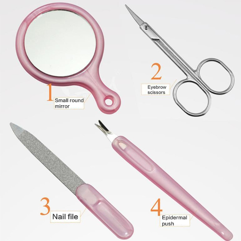 Kit profesional de tăiere a unghiilor din 9 piese Trusă de îngrijire a unghiilor din oțel inoxidabil cu cutie Kit de pedichiură pentru unghii de călătorie acasă