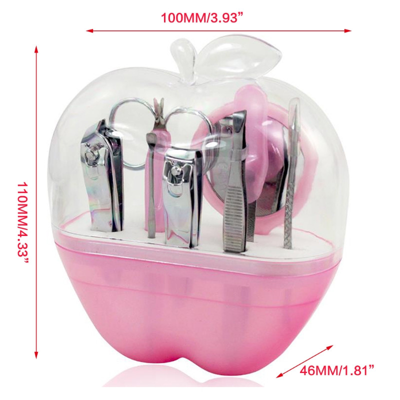 Kit profesional de tăiere a unghiilor din 9 piese Trusă de îngrijire a unghiilor din oțel inoxidabil cu cutie Kit de pedichiură pentru unghii de călătorie acasă
