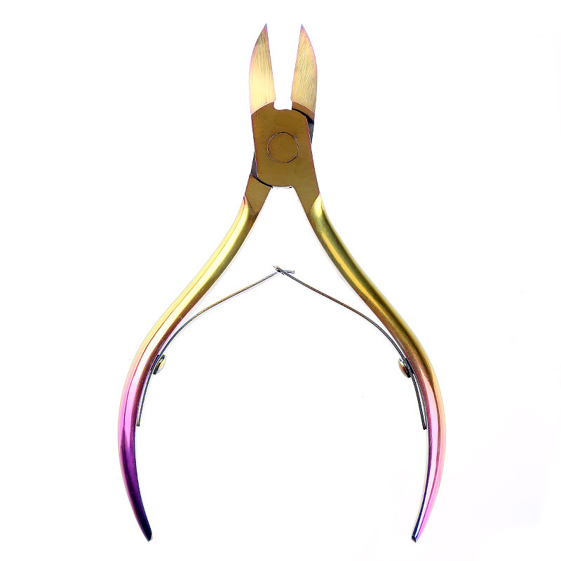 Împingător pentru cuticulă pentru unghii Clapet din oțel inoxidabil Clipper curcubeu Foarfecă Dispozitiv pentru îndepărtarea pielii moarte Manichiură Set de instrumente pentru arta unghiilor