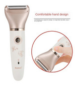 KM-1632 Epilator electric 2 în 1 Aparat de tuns USB Aparat de tuns Bikini Reîncărcabil Impermeabil pentru îndepărtarea părului pentru față +2 capete