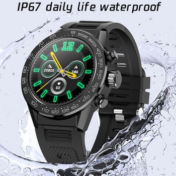 2022 Νέο Bluetooth Call Smart Watch Men 1,32 ιντσών 360*360 Pixel οθόνη αφής 450mah Μπαταρία Sports Health Smartwatch Mens+Box