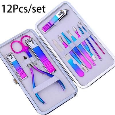 7/10/12/15 bucăți/set tăietoare de manichiură set de tăietoare de unghii de uz casnic tăietoare de unghii din oțel inoxidabil pentru pedichiură instrument pentru foarfece de unghii