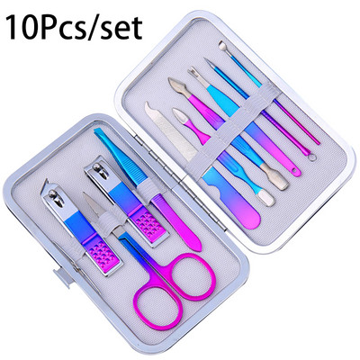 7/10/12/15 bucăți/set tăietoare de manichiură set de tăietoare de unghii de uz casnic tăietoare de unghii din oțel inoxidabil pentru pedichiură instrument pentru foarfece de unghii