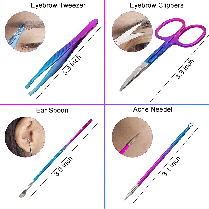 7/10/12/15 bucăți/set tăietoare de manichiură set de tăietoare de unghii de uz casnic tăietoare de unghii din oțel inoxidabil pentru pedichiură instrument pentru foarfece de unghii