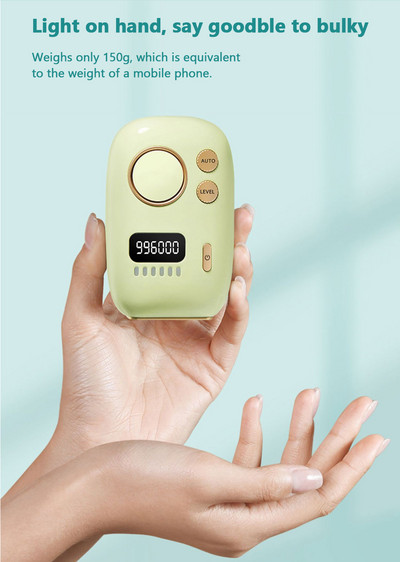 YUKUI Mini IPL Hair Remove Device 990000 Flash-Support TYPE-C To Work Αποτρίχωση μέσω τηλεφώνου και διαχείριση της διαδικασίας για γυναίκες
