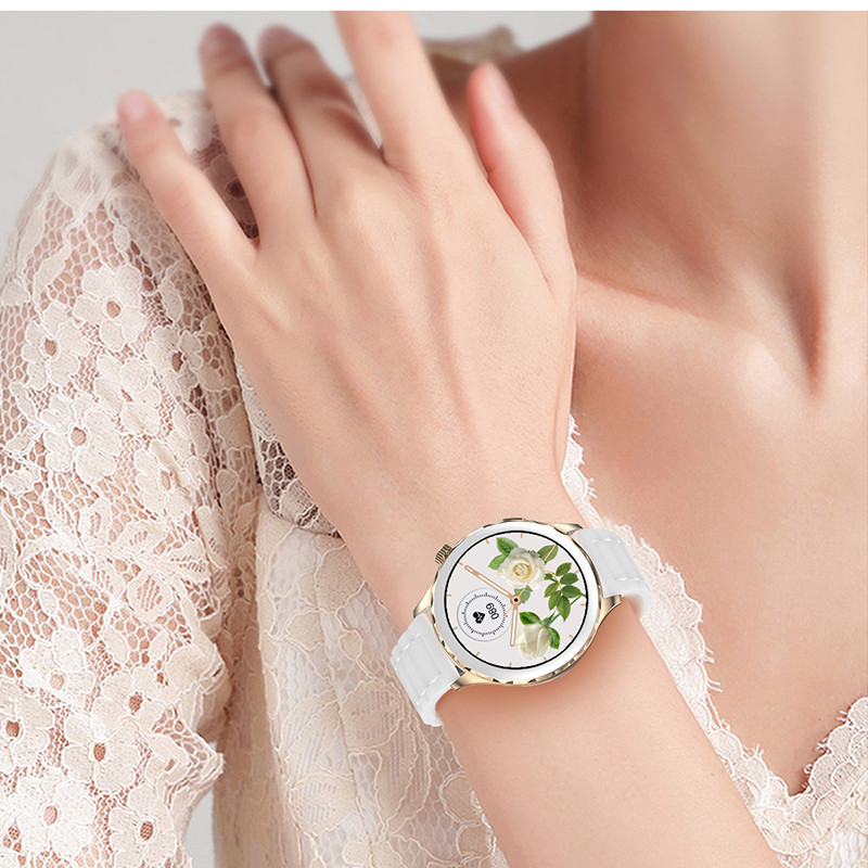 Modni pametni sat za 2023., ženski Bluetooth poziv, prilagođeni brojčanici, vodootporan, pametni sat za praćenje fitnesa, ženski 360*360 1,32 inča