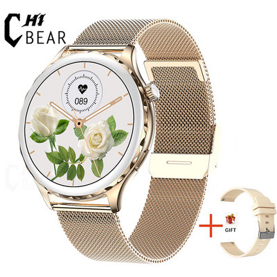 Nou Bluetooth Call Ceas inteligent pentru femei 1,32" 360*360 HD Color Ecran tactil complet Frecvență cardiacă Oxigen în sânge Ceas inteligent pentru femei la modă