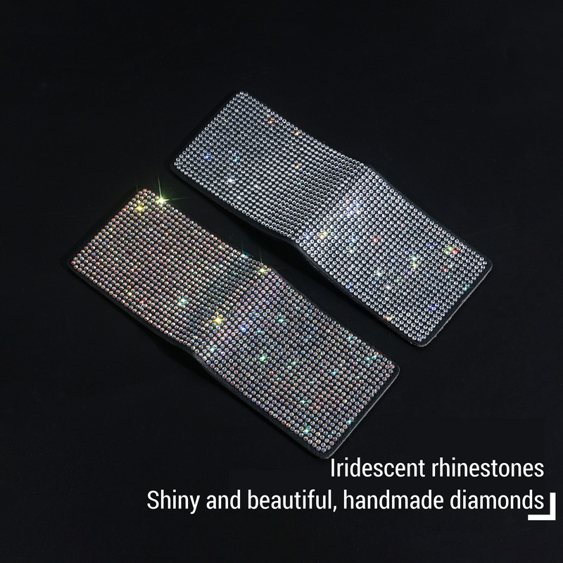Suport permis de conducere auto cu diamant Husă din piele pentru documente de conducere auto Suport de afaceri Accesorii bling pentru mașină pentru fete femei
