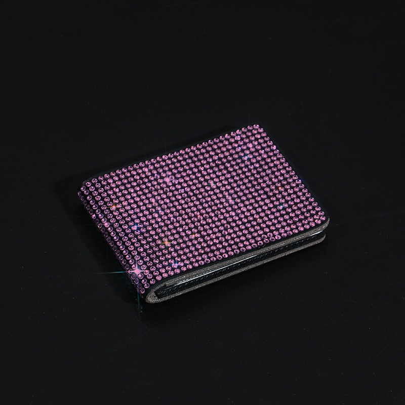 Suport permis de conducere auto cu diamant Husă din piele pentru documente de conducere auto Suport de afaceri Accesorii bling pentru mașină pentru fete femei