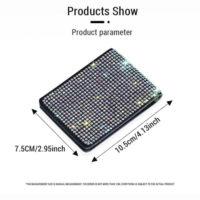 Suport permis de conducere auto cu diamant Husă din piele pentru documente de conducere auto Suport de afaceri Accesorii bling pentru mașină pentru fete femei