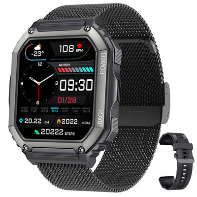 2022 Nou ceas inteligent cu apel Bluetooth pentru bărbați, mod sport multifuncțional, Tracker fitness, urmărire de mișcare GPS, cadran personalizat, ceas inteligent pentru bărbați