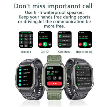 2022 Нов смарт часовник за обаждане с Bluetooth за мъже Спорт на открито Фитнес тракер Водоустойчив GPS проследяване на движение Интелигентен часовник с персонализиран циферблат+кутия