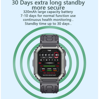 2022 Нов смарт часовник за обаждане с Bluetooth за мъже Спорт на открито Фитнес тракер Водоустойчив GPS проследяване на движение Интелигентен часовник с персонализиран циферблат+кутия