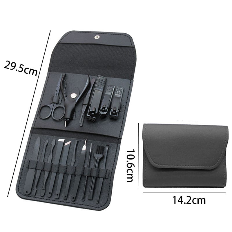16 tk küünekääride komplekt roostevabast terasest maniküürilõikuri komplektid küünekäärid trimmer kaasaskantav maniküürilõikuri tööriistade meigikomplekt