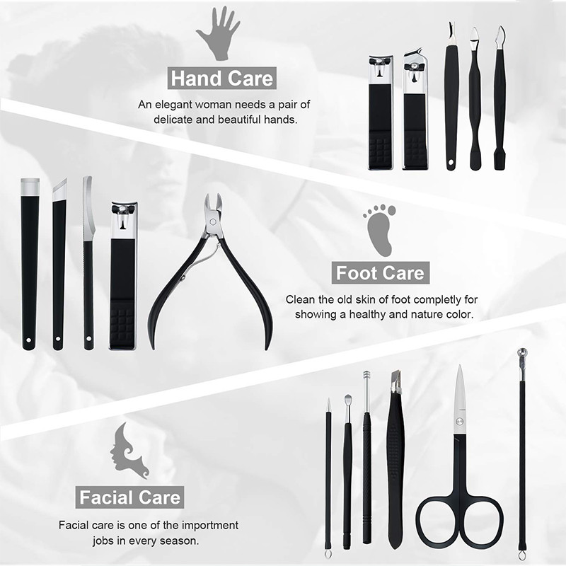 9/18/Pcs/Set Grickalice za nokte Kompleti rezača za manikuru od nehrđajućeg čelika Škare za nokte Trimer Prijenosni alat za škarica za manikuru Set šminke