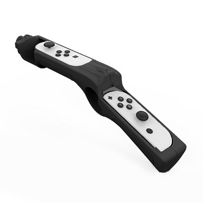 Játék pisztoly alakú kontroller fogantyú kézi fogantyú tok Nintendo kapcsolóhoz / Switch OLED tartozékokhoz fekete/fehér fogantyú
