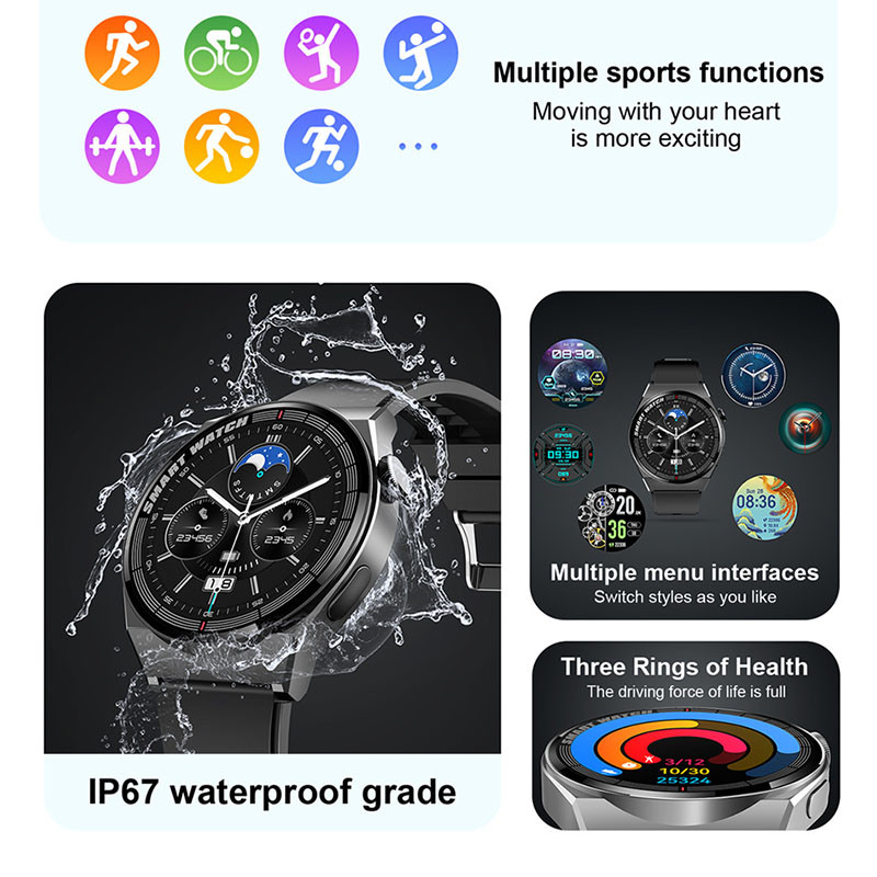 „Huawei Watch GT3 Pro“ AMOLED išmanusis laikrodis, vyriškas individualus numerio rinkimas, atsakymas iš skambučio Sportas Fitness Tracker Vyriški Vandeniui atsparus išmanusis laikrodis 2022 NAUJIENA