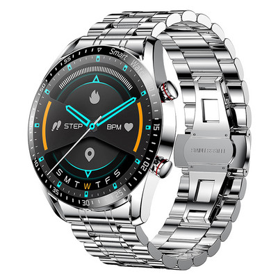 Uus Bluetoothi kõne nutikell meeste kohandatud numbrilauaga veekindel sporditreeningu jälgija tahke roostevabast terasest rihmaga nutikell + kast 2022