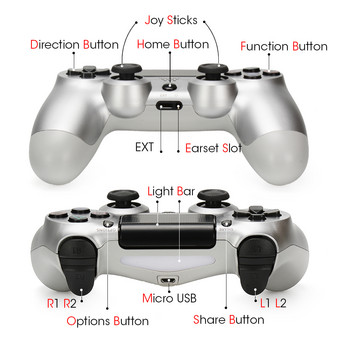 За джойстик PS4 Безжичен Bluetooth-съвместим контролер За Sony Gamepad/Pro/Slim/PC/Ipad За PS4 контролер Вибрационен геймпад