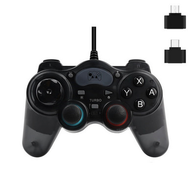 Controler de joc pentru PC cu fir 7 în 1 Gamepad pentru PS3/PC360 Joystick Android cu convertor OTG pentru Switch NS Suport jocuri Steam