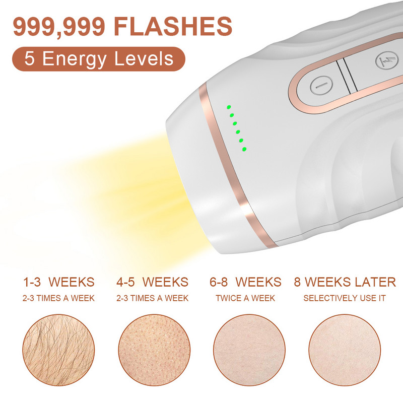 Epilator cu laser permanent 990000 blițuri Nou Epilator laser IPL Fotoepilator Epilator cu laser Depilatoare Ras electric fără durere Dropship