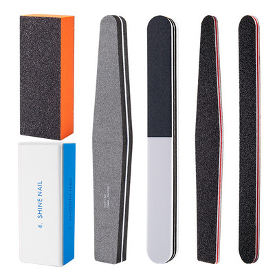 Set de manichiură Dispozitiv de tuns cuticule Pile pentru arta unghiilor Instrument de șlefuire tampon de șlefuire Perie de curățare Foarfece Dispozitiv de îndepărtare a pielii moarte Pix pentru puncte