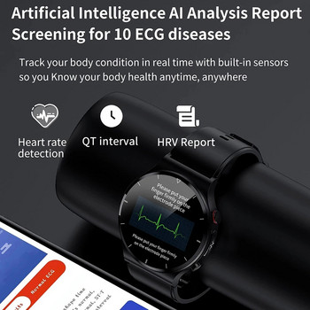 2023 Нов смарт часовник ECG+PPG за мъже Кръвно налягане Сърдечен ритъм Часовници IP68 Водоустойчив фитнес тракер Smartwatch за Huawei Xiaomi