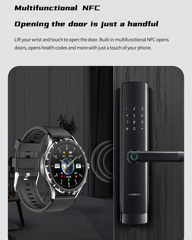 2023 Nou Bluetooth Call Smart Watch Bărbați 1.45" 412*412 HD Ecran Sport Brățară impermeabilă personalizat ceas față NFC Ceas inteligent pentru bărbați