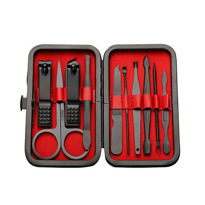 Set de instrumente profesionale pentru manichiura pentru unghii Set de instrumente pentru tăiat unghii din oțel carbon, portabil, convenabil pentru femei, bărbați, produse de frumusețe