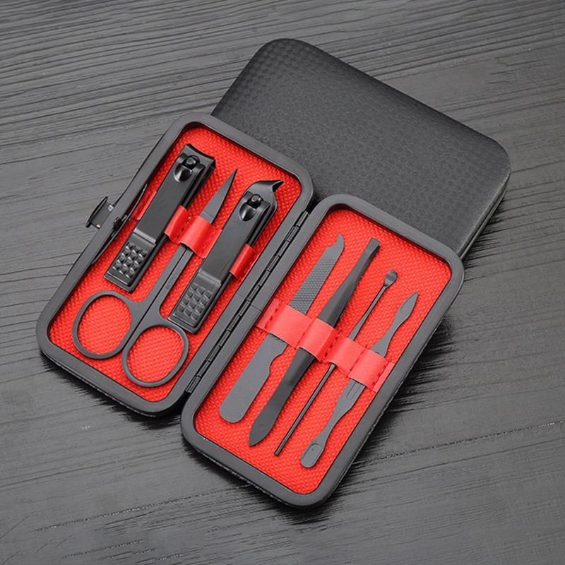 Set de instrumente profesionale pentru manichiura pentru unghii Set de instrumente pentru tăiat unghii din oțel carbon, portabil, convenabil pentru femei, bărbați, produse de frumusețe