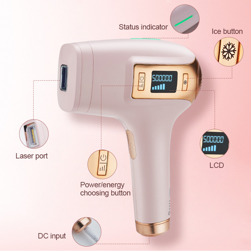 Epilator IPL Flashes pentru femei Instrument de îndepărtare a părului Epilator cu laser pentru acasă Aparat de ras pentru femei Trimmer