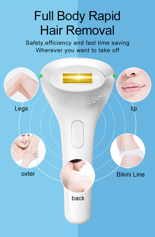 Crystal IPL Instrument de îndepărtare permanentă a părului cu laser Eraser Epilator cu laser Bikini pentru corp 500.000 Flash Epilator Visage Pour Femme