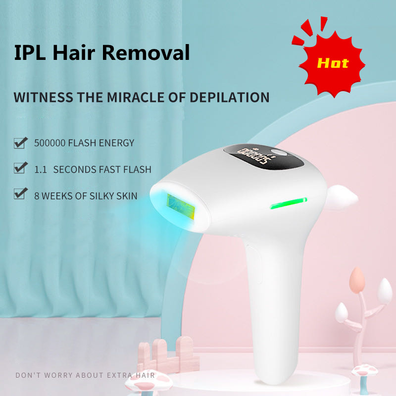 Crystal IPL Instrument de îndepărtare permanentă a părului cu laser Eraser Epilator cu laser Bikini pentru corp 500.000 Flash Epilator Visage Pour Femme