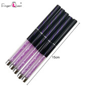 1 buc Perie Ombre Nail Art UV Gel Lac Violet Gradient Culoare Stras Cristal Acrilic Nail Drawing Pen