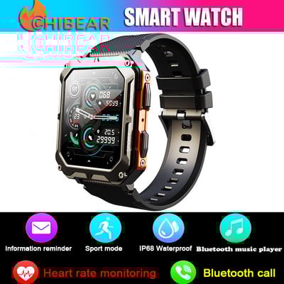 ChiBear Smart Watch Men Bluetooth Call IP68 Fitness Veekindlad välispordikellad C20 PRO nutikell 1,83 tolli 240*290 HD