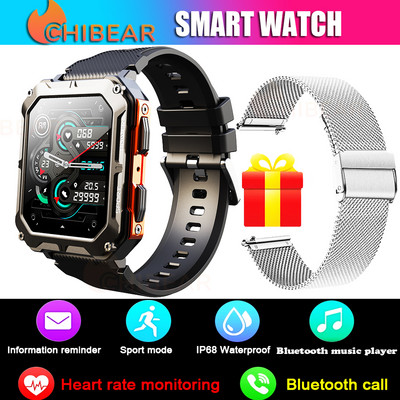ChiBear Smart Watch Men Bluetooth Call IP68 Fitness Veekindlad välispordikellad C20 PRO nutikell 1,83 tolli 240*290 HD