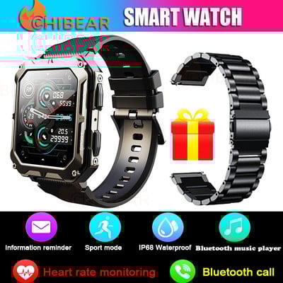 ChiBear Smart Watch Men Bluetooth Call IP68 Fitness Veekindlad välispordikellad C20 PRO nutikell 1,83 tolli 240*290 HD