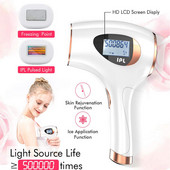 Epilator IPL nou cu 500000 de flash-uri Fotoepilator permanent cu laser Epilator electric fără durere Epilator Dropship