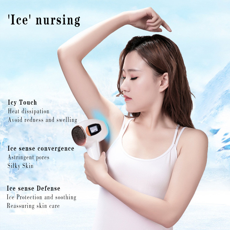 Epilator IPL nou cu 500000 de flash-uri Fotoepilator permanent cu laser Epilator electric fără durere Epilator Dropship