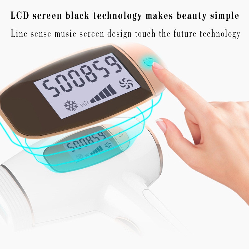 Epilator IPL nou cu 500000 de flash-uri Fotoepilator permanent cu laser Epilator electric fără durere Epilator Dropship