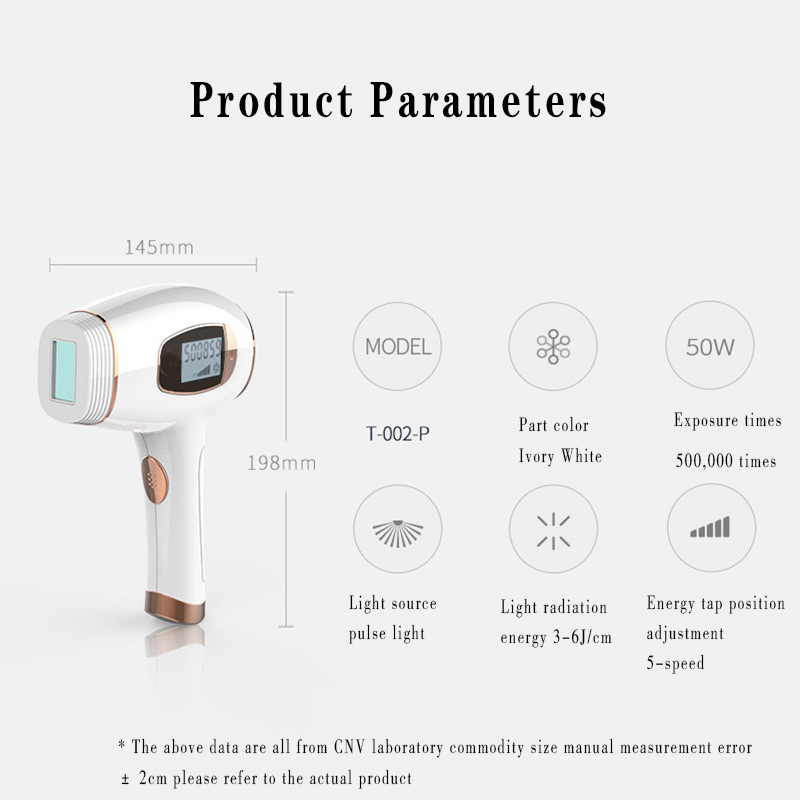 Epilator IPL nou cu 500000 de flash-uri Fotoepilator permanent cu laser Epilator electric fără durere Epilator Dropship