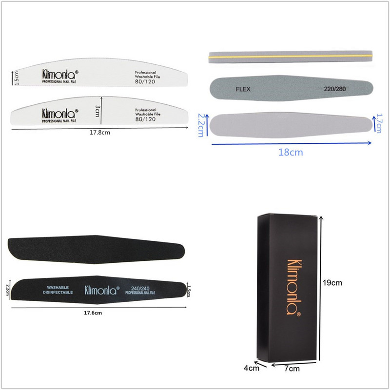 12 buc/set Pile de unghii Set de unghii Kit de lac cu gel pentru unghii Mix Grit Manichiura Pedichiura Lac Set de instrumente Kit de unghii acrilice de salon