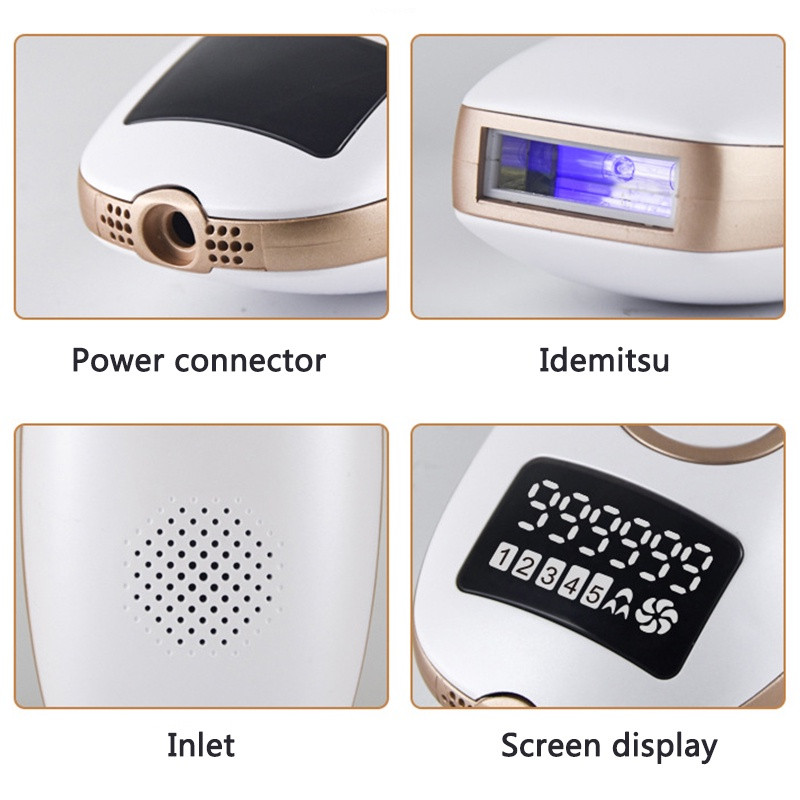 Epilator cu laser pentru îndepărtarea părului IPL pentru femei, portabil 999999, fotoepilator permanent, fără durere, pentru întregul corp Depilator A laser