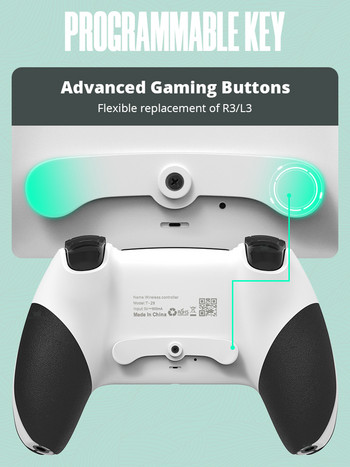 DATA FROG Безжичен Bluetooth-съвместим контролер за PS4 контролер геймпад за компютър джойстик за PS4 Pro/Slim игрова конзола 2023
