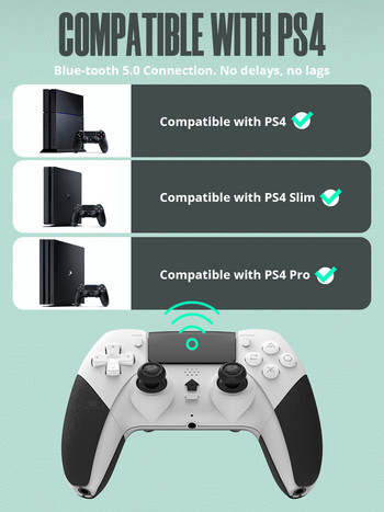 DATA FROG Безжичен Bluetooth-съвместим контролер за PS4 контролер геймпад за компютър джойстик за PS4 Pro/Slim игрова конзола 2023