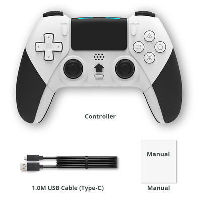 DATA FROG Controler wireless compatibil Bluetooth pentru controler PS4 Gamepad pentru PC Joystick pentru consola de jocuri PS4 Pro/Slim 2023